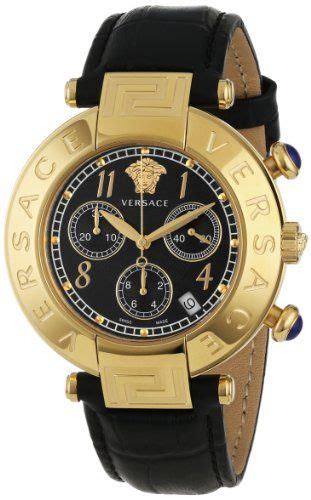 versace woman's reve chronograph stainless steel date watch